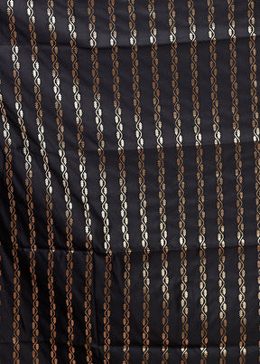 Black Banarasi Silk Saree With Blouse Piece