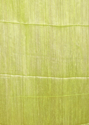 Green Handloom Matka Pure Silk Saree With Blouse Piece
