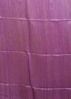 Purple Handloom Matka Pure Silk Saree With Blouse Piece