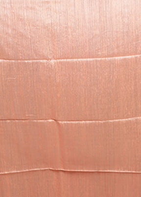 Pink Handloom Matka Pure Silk Saree With Blouse Piece
