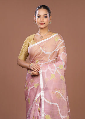 Purple Handloom Matka Pure Silk Saree With Blouse Piece
