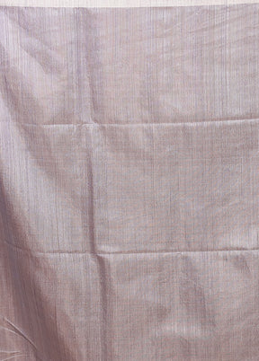 Cream Handloom Matka Pure Silk Saree With Blouse Piece