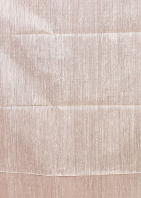 Grey Handloom Matka Pure Silk Saree With Blouse Piece