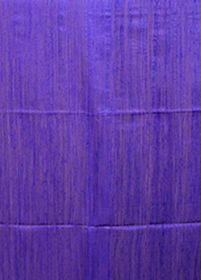 Blue Handloom Matka Pure Silk Saree With Blouse Piece