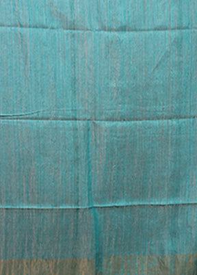 Green Handloom Matka Pure Silk Saree With Blouse Piece