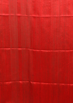 Red Handloom Matka Pure Silk Saree With Blouse Piece