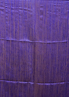 Blue Handloom Matka Pure Silk Saree With Blouse Piece