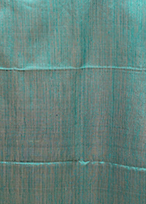 Blue Handloom Matka Pure Silk Saree With Blouse Piece
