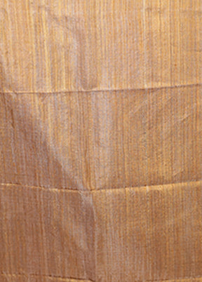 Yellow Handloom Matka Pure Silk Saree With Blouse Piece