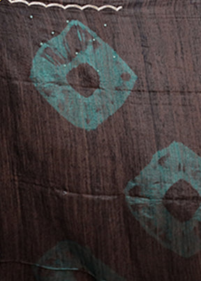 Black Handloom Matka Pure Silk Saree With Blouse Piece