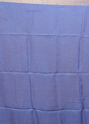 Blue Matka Silk Saree With Blouse Piece