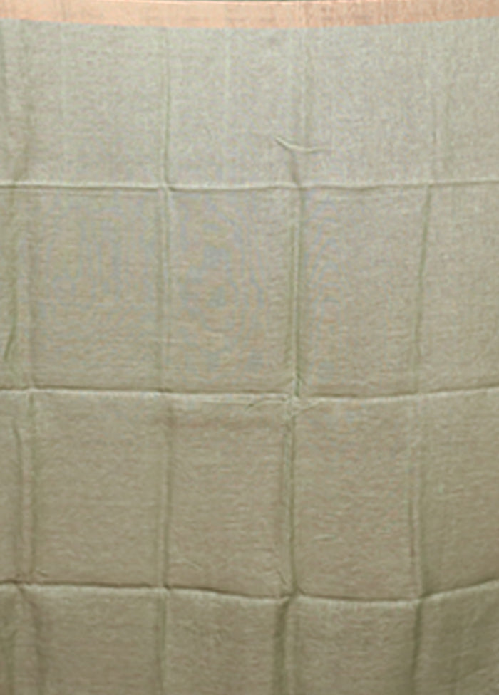 Green Matka Silk Saree With Blouse Piece