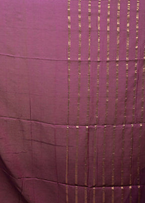 Purple Matka Silk Saree Without Blouse Piece