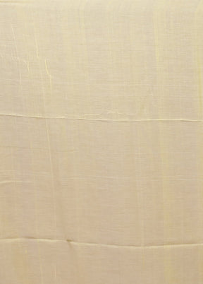 Cream Matka Silk Saree With Blouse Piece
