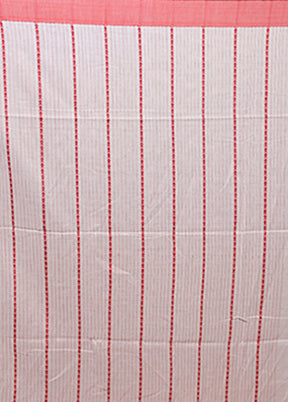 White Matka Silk Saree With Blouse Piece