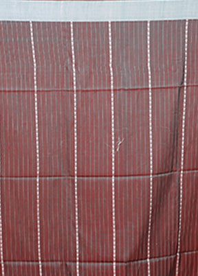 Maroon Matka Silk Saree With Blouse Piece