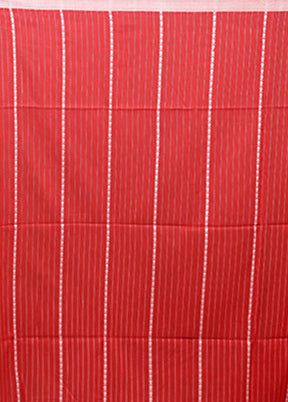 Red Matka Silk Saree With Blouse Piece