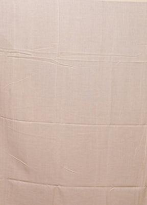 Cream Matka Silk Saree With Blouse Piece