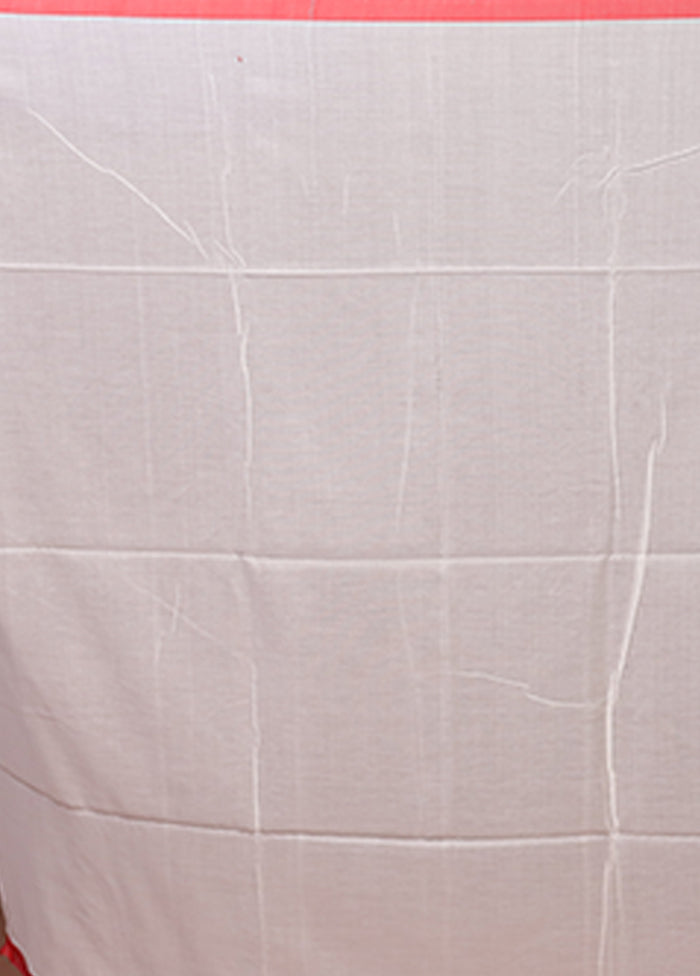 White Matka Silk Saree With Blouse Piece