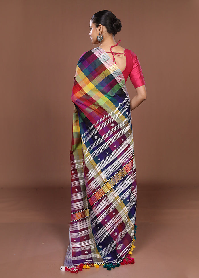 Pink Matka Silk Saree With Blouse Piece