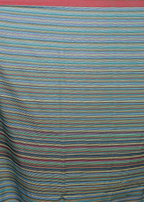 Blue Matka Silk Saree With Blouse Piece