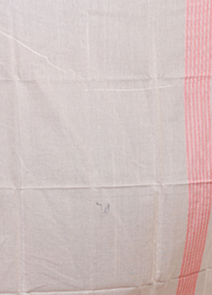 White Matka Silk Saree With Blouse Piece