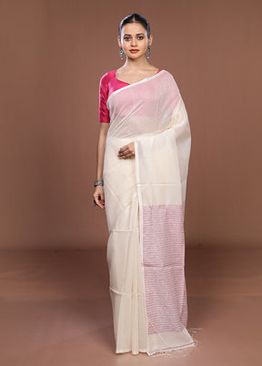 Purple Matka Silk Saree With Blouse Piece