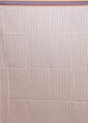Cream Matka Silk Saree With Blouse Piece