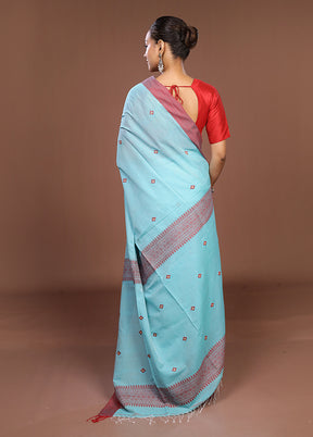 Green Matka Silk Saree With Blouse Piece