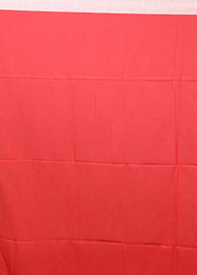 Red Matka Silk Saree With Blouse Piece