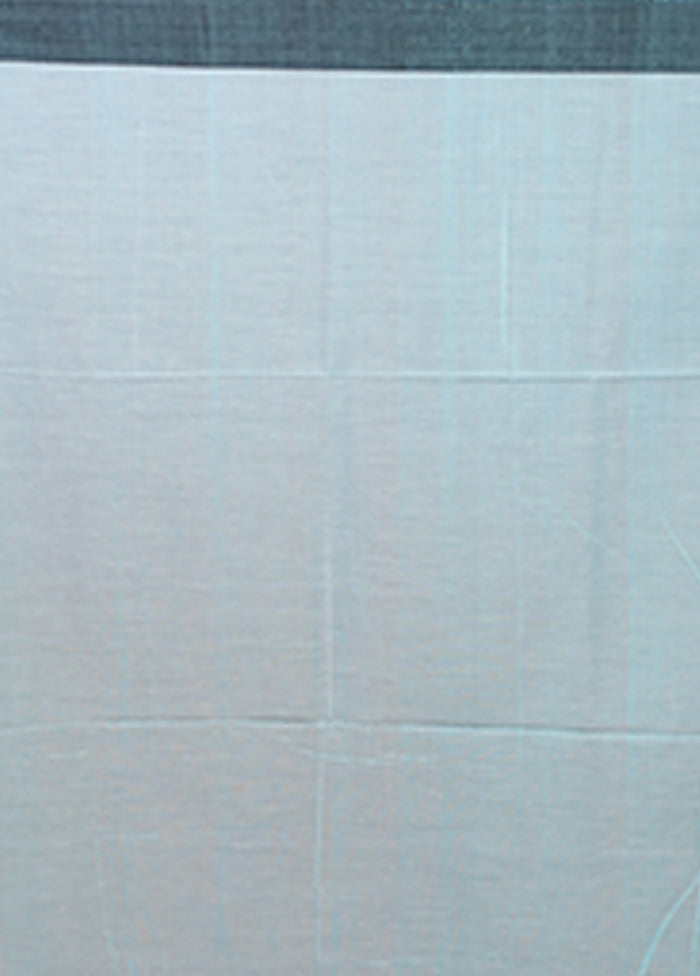 Blue Matka Silk Saree With Blouse Piece