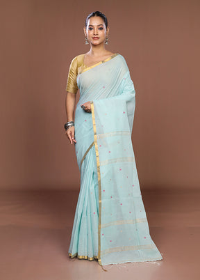 Green Matka Silk Saree With Blouse Piece