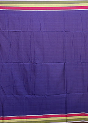 Blue Matka Silk Saree With Blouse Piece