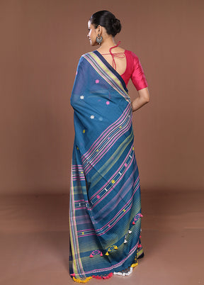 Green Matka Silk Saree With Blouse Piece