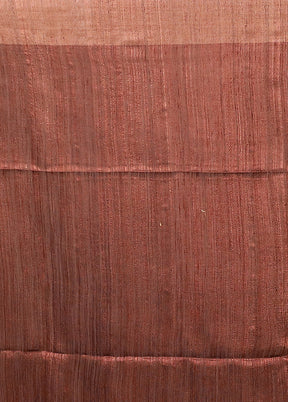 Maroon Handloom Matka Pure Silk Saree With Blouse Piece
