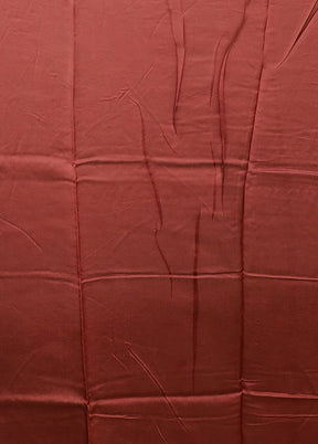 Brown Chanderi Silk Saree With Blouse Piece