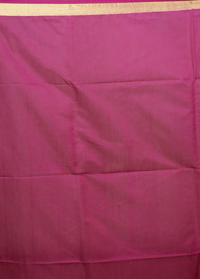 Purple Matka Silk Saree With Blouse Piece