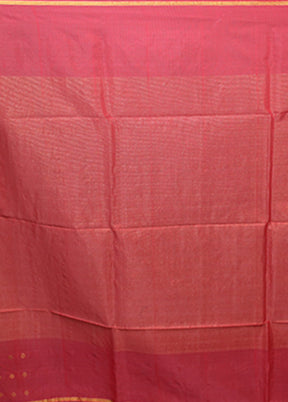 Pink Matka Silk Saree With Blouse Piece