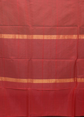 Grey Matka Silk Saree With Blouse Piece
