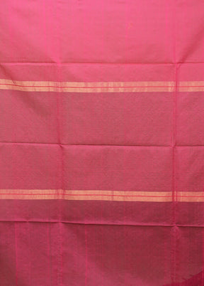 Pink Matka Silk Saree With Blouse Piece