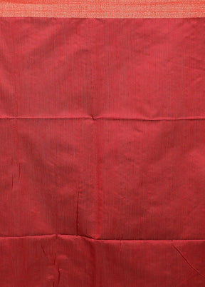 Maroon Matka Silk Saree With Blouse Piece