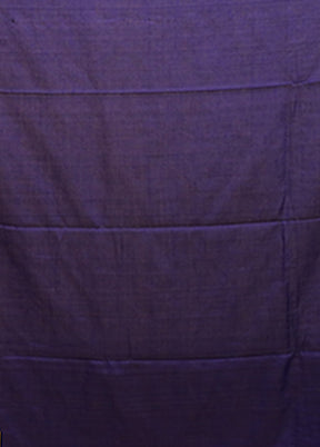 Blue Matka Silk Saree With Blouse Piece