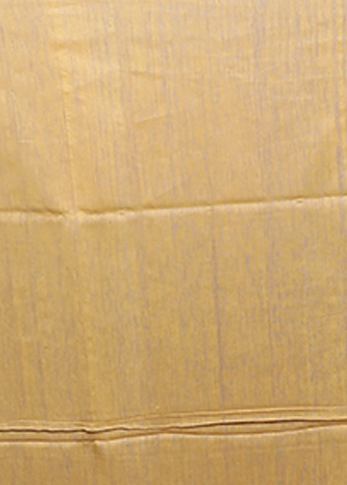 Yellow Matka Silk Saree With Blouse Piece