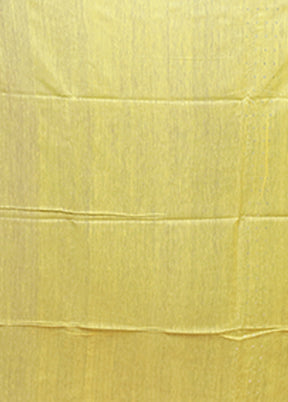 Yellow Matka Silk Saree With Blouse Piece