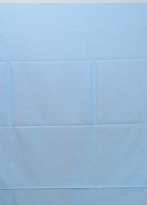 Blue Matka Silk Saree With Blouse Piece