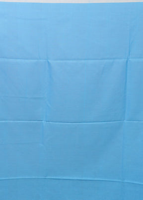Blue Matka Silk Saree With Blouse Piece