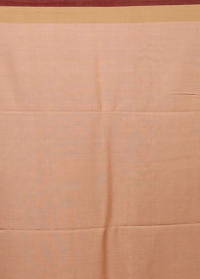 Cream Matka Silk Saree With Blouse Piece