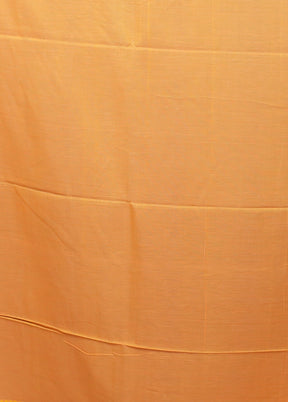 Orange Matka Silk Saree With Blouse Piece