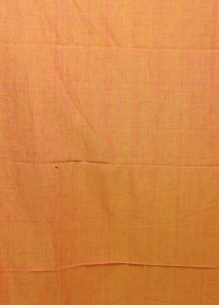 Yellow Matka Silk Saree With Blouse Piece