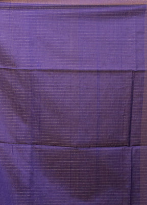 Blue Matka Silk Saree With Blouse Piece